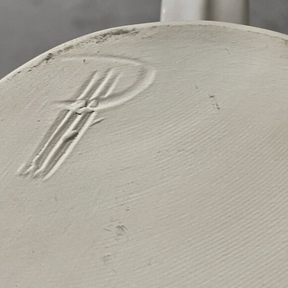 Studio Art Pottery Pitcher Hand Painted Purple Iris Flowers Handmade Signed 8" - Picture 10 of 11